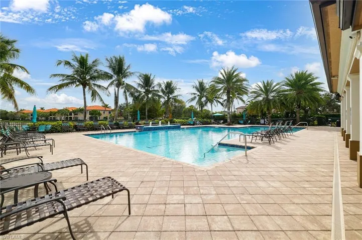 A look at the community pool, designed with a resort-style feel.