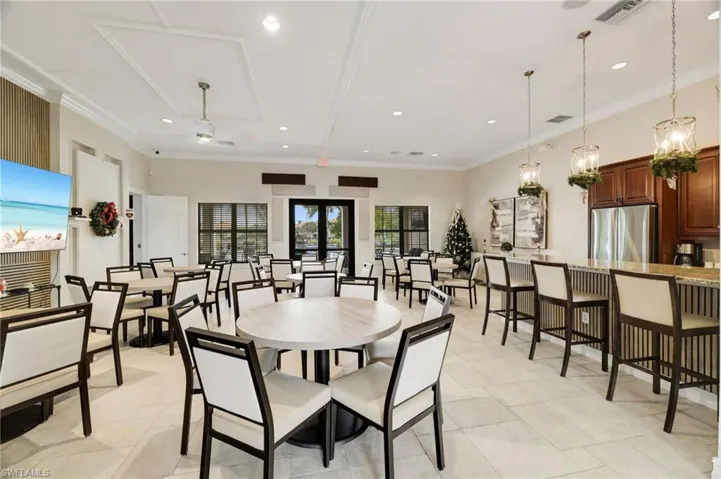 The community clubhouse, located just around the corner from the home.