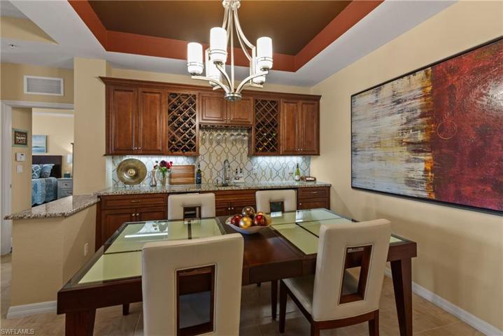 Dining Room with wet bar makes entertaining a breeze!