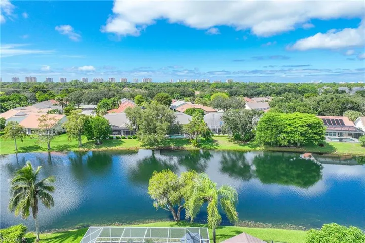 Bird's eye view of a large body of water