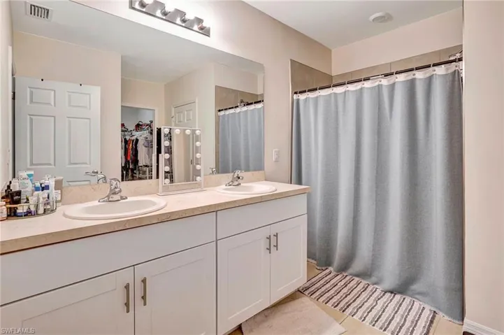 Bathroom with double vanity