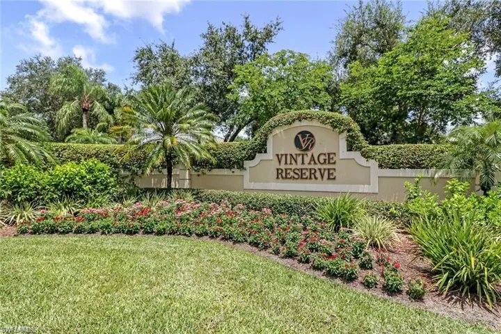 Community sign with a lawn