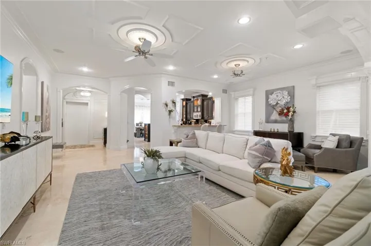 Exquisite moldings throughout the home.