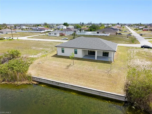 Back view of the home