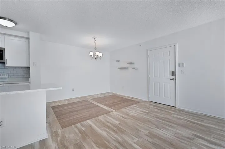 View of dining room from the living area.