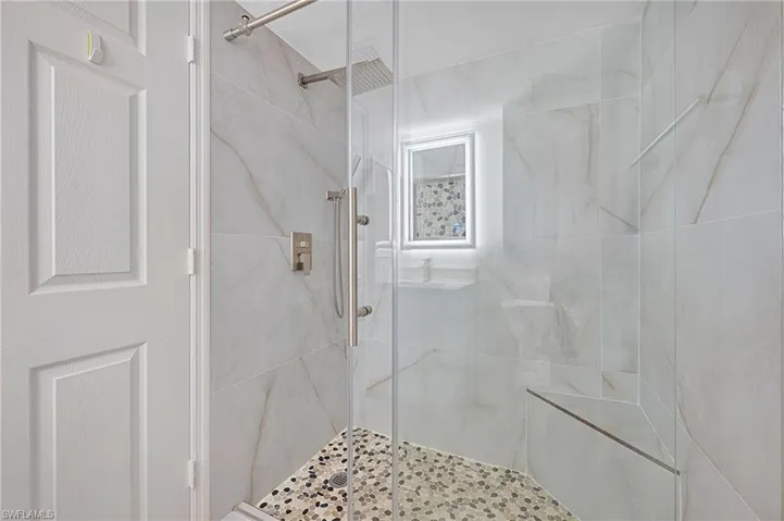 Stunning walk-in shower.