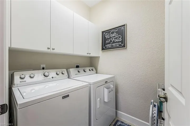 Interior Laundry Rm w/extra cabinet storage