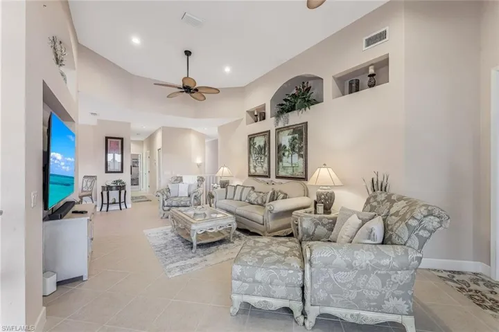 Comfy and inviting furniture for TV entertainment or socializing...