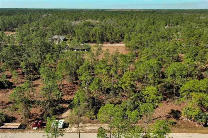 Drone / aerial view of a heavily wooded area