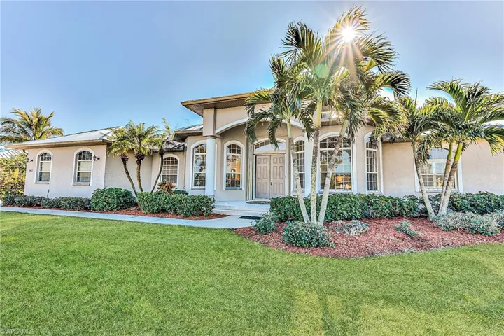 View of front of home with a front yard