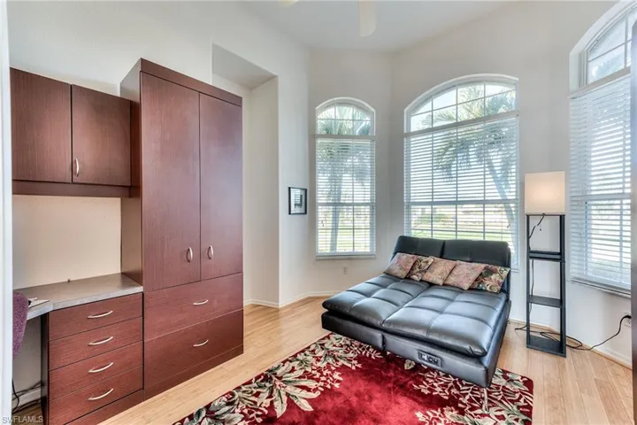 Sitting room featuring light hardwood / wood-style floors