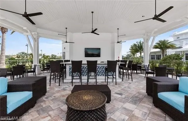 View clubhouse outdoor bar