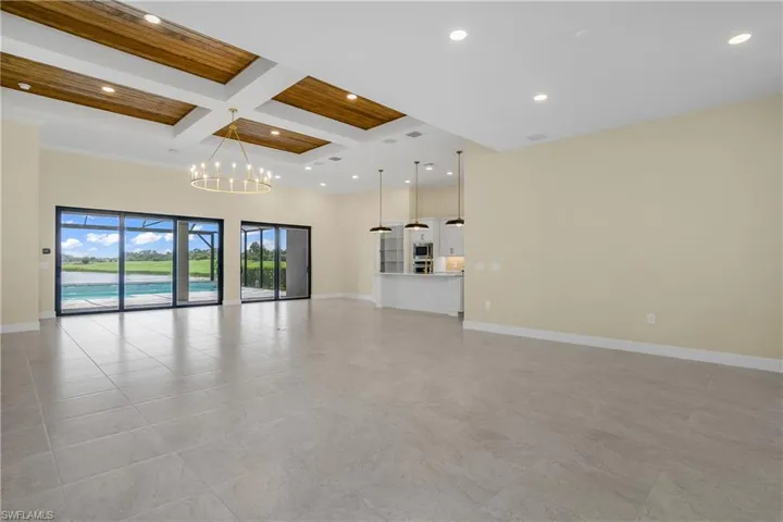 View from the kitchen and living room