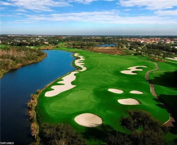 birds eye view of golf course
