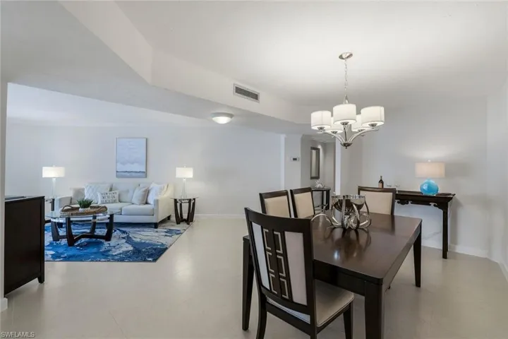 Open floor plan. Dining area and living room.