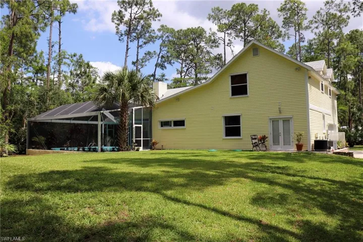 Yard behind house