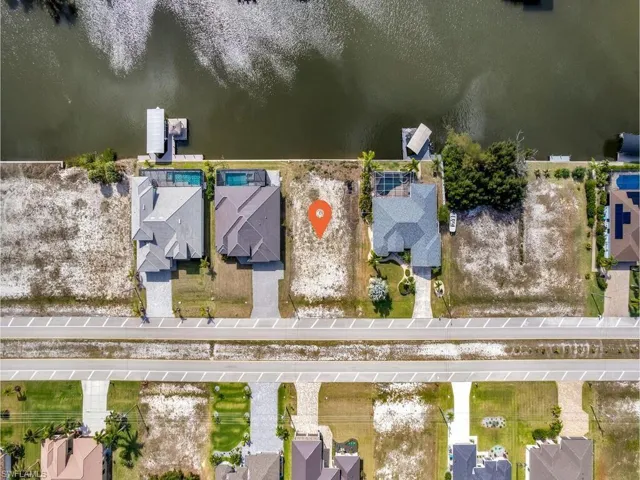 Aerial view of residential area