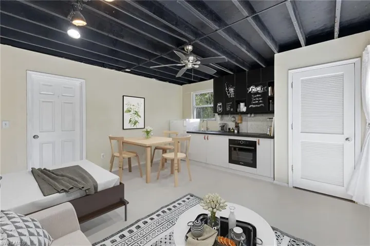 Casita virtually staged as studio w kitchenette