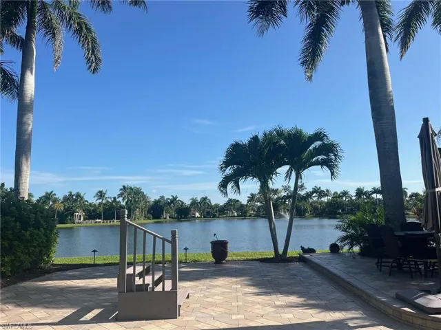 View of patio / terrace featuring a water view