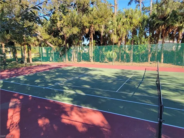 View of tennis court