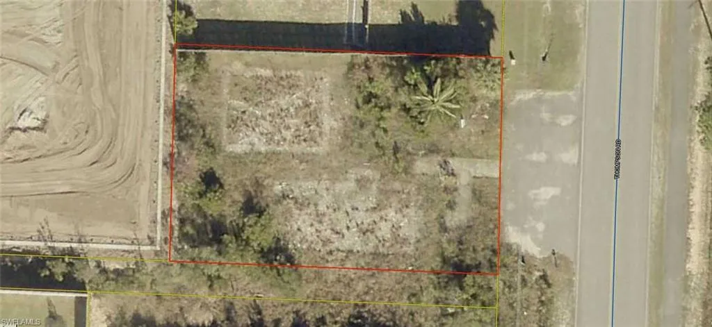 Aerial Map. Displaying the boundaries of the property and its surrounding area