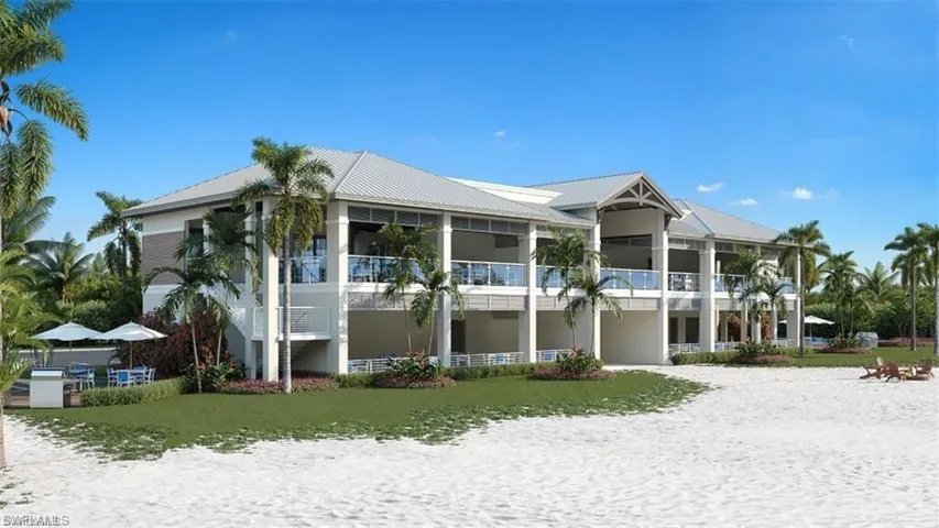 Rear view of Bonita Bay Beach Club.