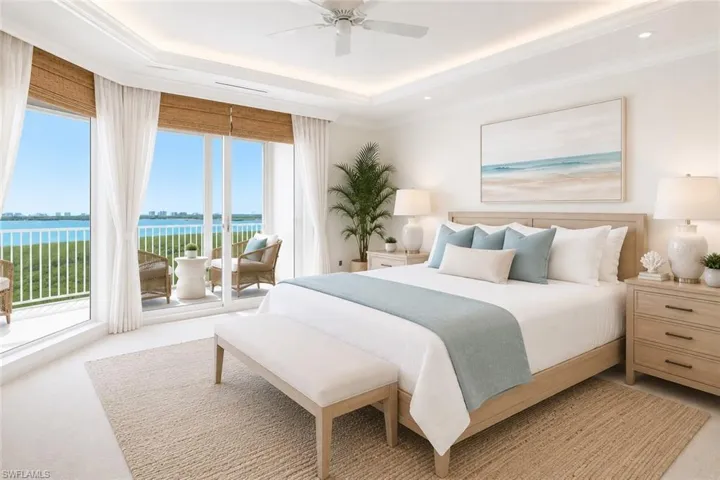Primary bedroom, also with an unmatched view.