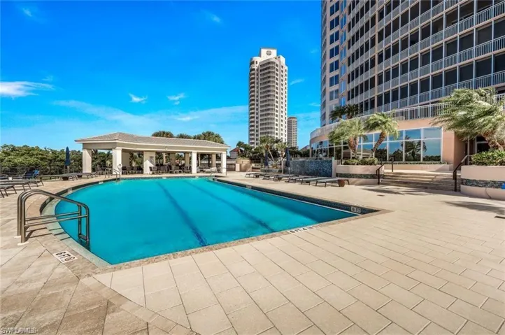 Estancia’s pool area invites you to ask—why spend winter anywhere else?
