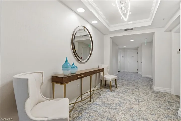 Lovely entryway, just off the elevator.