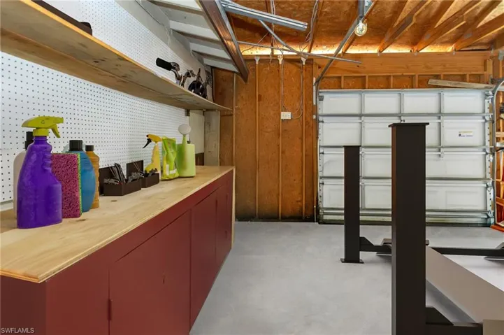 Below grade area with a garage