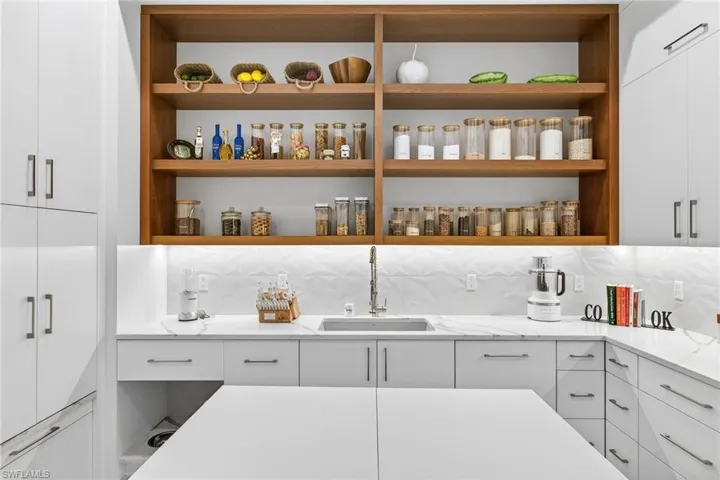 Pantry with a sink