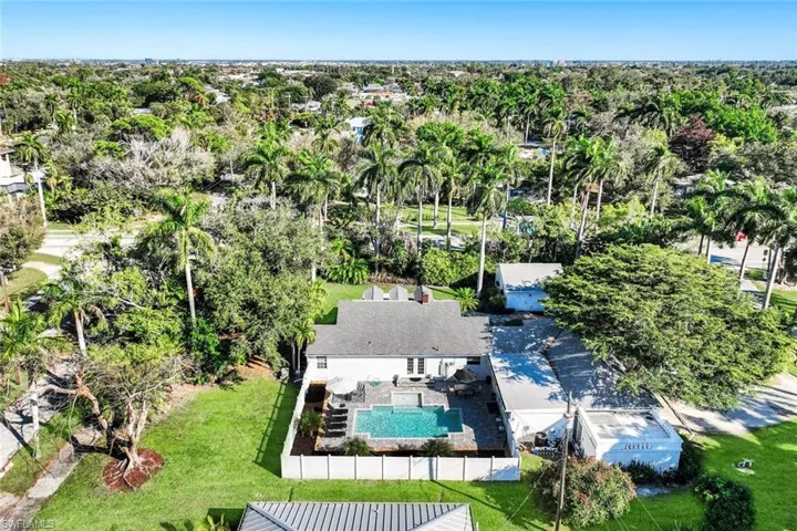 Bird's eye view of a pool