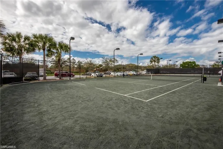 View of tennis court
