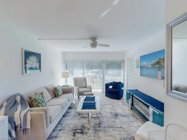 Living room with ceiling fan