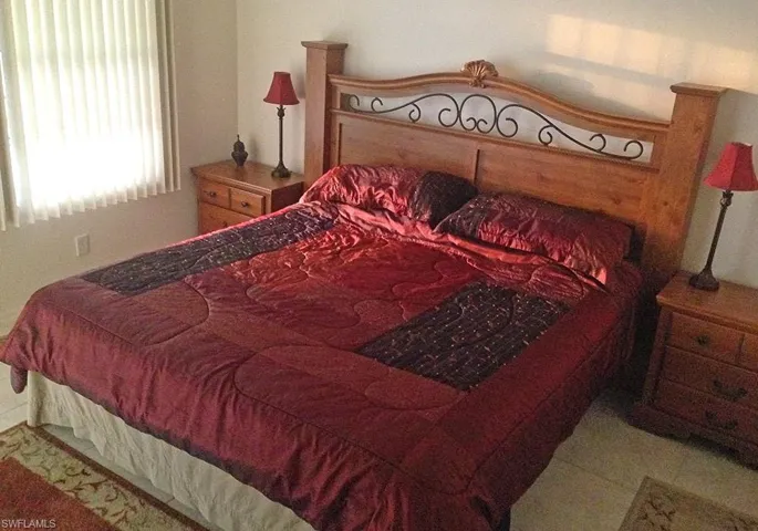 View of tiled bedroom