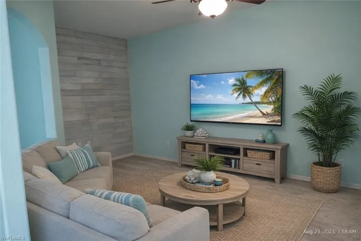 Virtually Staged Den
