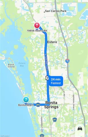 Map to Beach