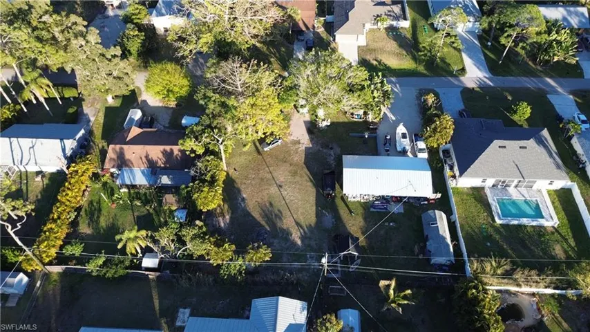 Aerial view of residential area