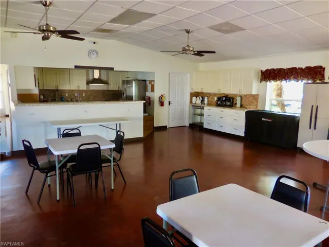 Clubhouse kitchen and serving area