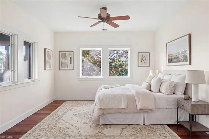 Library Virtually Staged as a Bedroom