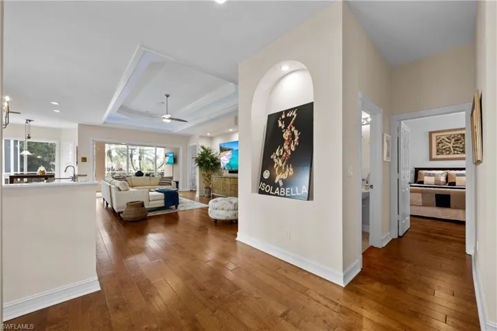 Hallway featuring wood-type flooring
