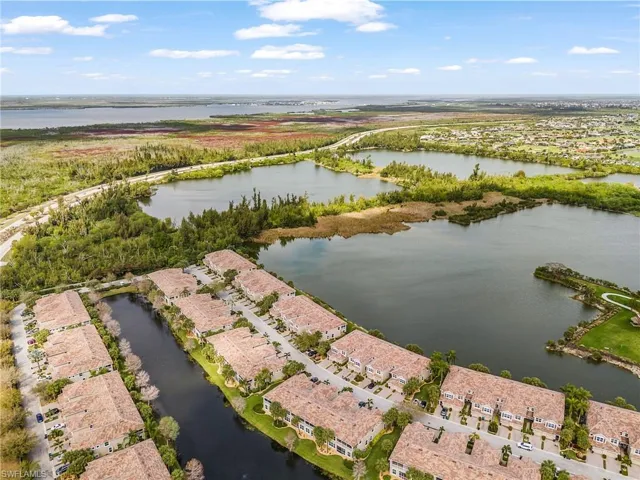 Bird's eye view of a large body of water