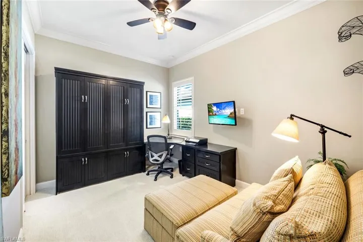 Flex office space with Murphy bed and sleeper sofa