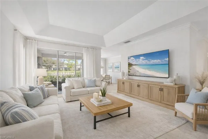 virtually staged living room