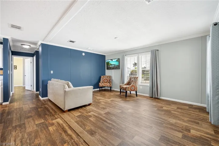View from living area towards front of home.