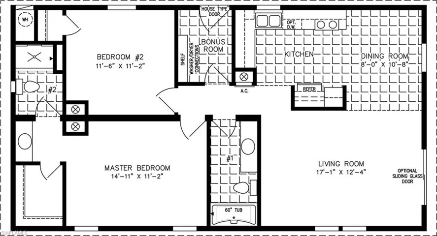 Floor plan is reversed on the lot so the porch is facing the canal.