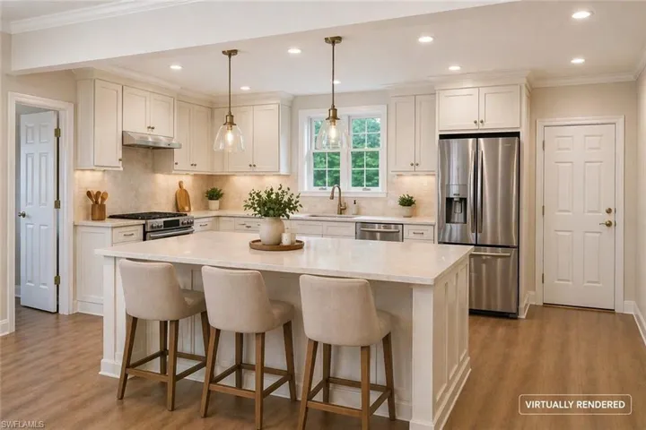 This is a virtually remodeled kitchen