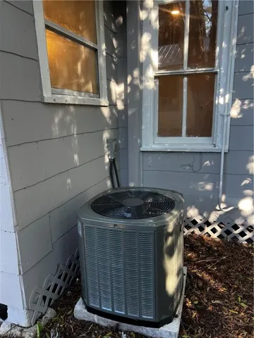 Exterior details with central air condition unit