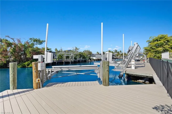 The dock area features a 10,000 lb. capacity lift (in the foreground) as well as a 40,000 lb. capacity lift.