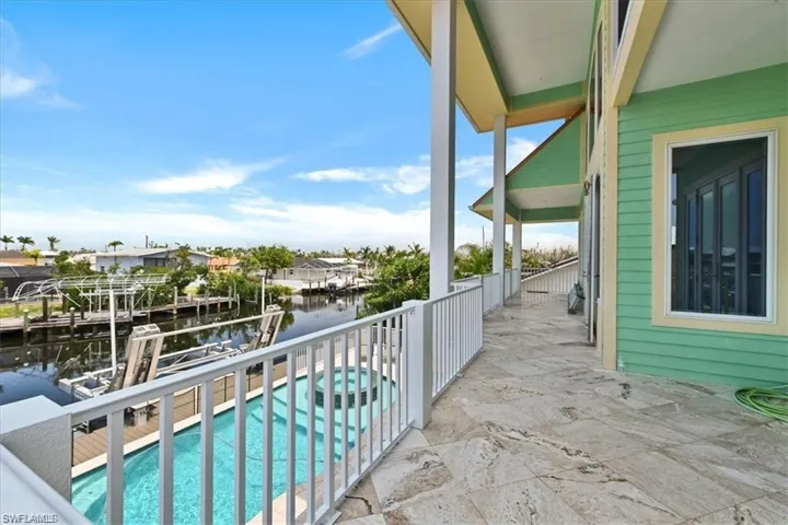 Balcony area located off of living room/dining and office.